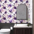 White Purple Big Floral Wallpaper Peel and Stick Boho Contact Paper Modern Self Adhesive Vinyl Removable Stick on Bedroom Bathroom Countertop Cabi...