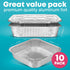 8x8 Disposable Aluminum Pans With Lids - 10 Pack Foil Pans For Cooking, Baking Cakes, Roasting & Homemade Breads - Disposable Food Containers With...