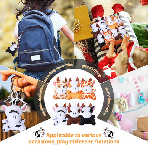 Aoriher 24 Pcs Horse Plush Stuffed Animal Horses Keychain Mini Horse Toys 3.15 Inch Horse Party Favor with Detachable Chain for Farm Themed Birthd...