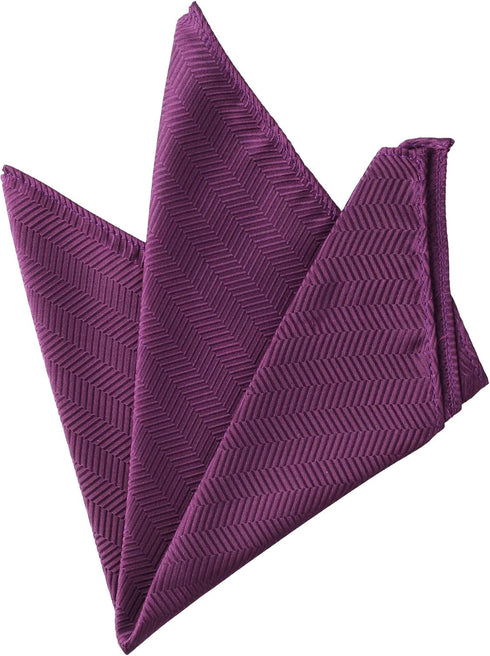 Jacob Alexander Men's Tone on Tone Herringbone Pocket Square...