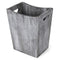 BTY Farmhouse Wooden Trash Can, Small Square Wastebasket Garbage Container Bin Holder, Rustic Torched Home Kitchen Office Trash Cans with Handle f...