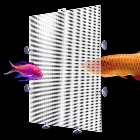 2PCS Fish Tank Divider Aquarium Dividers Fish Clear Plastic Tank Separator with Suction Cups DIY Designed Adjustable Isolation Board Reusable Part...