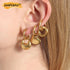 Waterproof 14K Gold Plated Filled Thick Small Gold Hoop Earrings for Women, Huggie Hoop Earrings, Hypoallergenic Lightweight Earrings, Gold Silver...