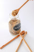 Long Handle Wooden Measuring Spoons by utensi, Set of 4 Engraved Accurate Spoons for Dry and Liquid Ingredients, Beech Wood Set (9-inch handles)...