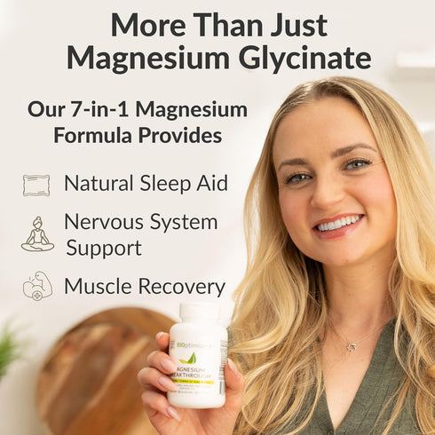 BIOptimizers Magnesium Breakthrough Supplement 4.0-7 Forms of Mg: Glycinate, Malate, Citrate, and More - Natural Support for Sleep and Cognitive F...