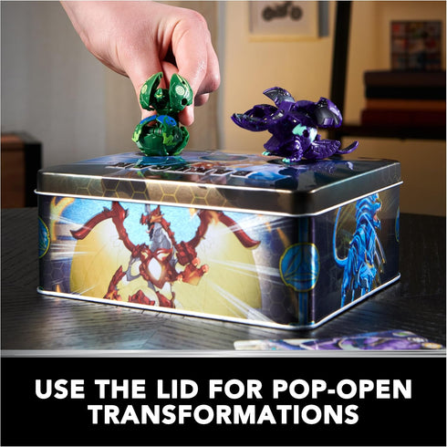 Bakugan Legends, Baku-tin, Gargonoid X Webam (Exclusive, Mystery Core, 2 Gate Cards, 4 Baku-Cores, Collectible Action Figures, Ages 6 and Up...