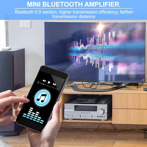 Mini Amplifier Board Bluetooth Amplifier 2.0 2X50W 5V-24V Audio Power Amplifier Module for Store Home Theater Speakers...