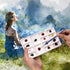 8 Inch 14 Wells Artist Ceramic Paint Palette, Rectangle Ceramic Watercolor Painting Mixing Tray for Watercolor Gouache Acrylic Oil Painting...
