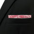S&W SHLAX&WING Pocket Squares for Men Paisley Silver Red Pink Wedding Gift Color Edge...