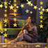 120 PCS Glitter Gold Five Star Cutouts Paper Star Cutouts Star Cutouts for Bulletin Board Stars Classroom Wall Party Decoration Supply 3 Sizes 3.1...