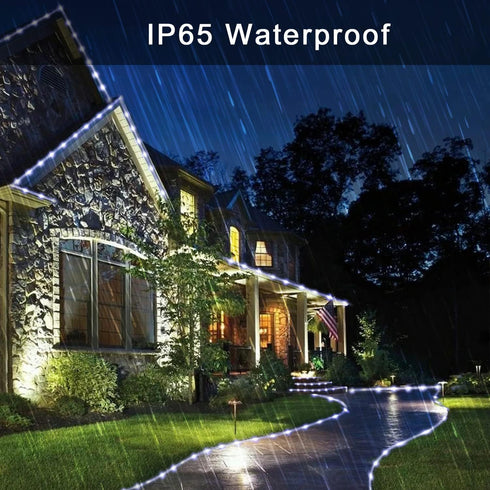 JMEXSUSS 120 LED Solar Powered Rope Lights Outdoor,39.4ft 8 Modes Solar Rope Lights,Waterproof Solar Rope Tube for Fence,Gazebo,Yard,Walkway,Path ...
