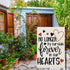 CROWNED BEAUTY Memorial Day Garden Flag Gravesite 12x18 Inch Double Sided Heart Saying Decor for Outside Yard,Forever In Our Hearts CF505...