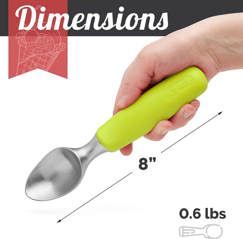 Rockland Guard Ice Cream Scoop with Chisel-Shaped Tip, Non-Slip Easy to Grip Handle, Solid Stainless Steel for Hard or Soft Ice Cream - Dishwasher...