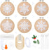 6 Sets Winter Embroidery Kit for Beginners Snowflakes Christmas Cross Kits DIY Needlepoint Kit with Patterns, Instructions, Embroidery Hoops, Thre...