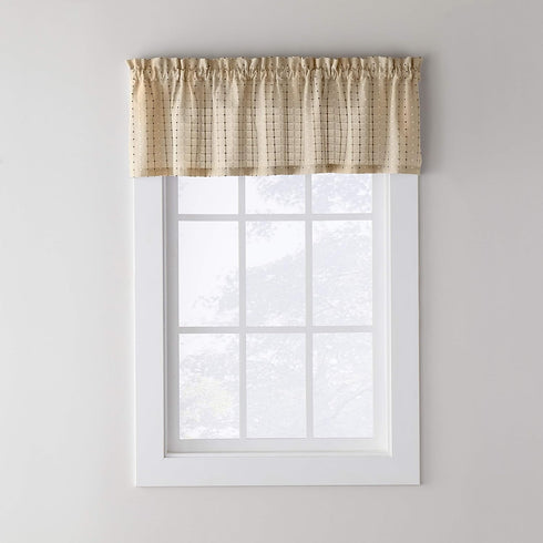 SKL Home Hopscotch Valance, 58 in x 13 in, Neutral...
