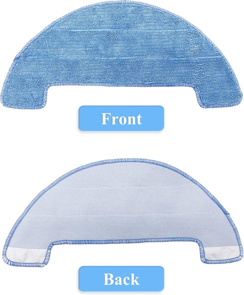 Smilefil 4pcs Replacement Mop Cloths Compatible with Coredy R750, R500, R550(R500+), R580, G800, G850 Robot Vacuum Cleaner Parts Accessories, Mode...