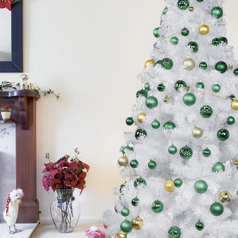 Lulu Home Christmas Ball Ornaments, 24 Ct 2.36" Pre-Strung Hanging Ornament Decorations, Xmas Shatterproof Plastic Balls for Holiday Party Wreath ...