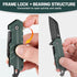 FLISSA Folding Knife, 4" Small Pocket Knife with Bottle Opener and Slotted Screwdriver, Dual Craftsman Handle, EDC Pocket Knife for Hunting, Survi...