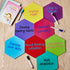 8 Pcs Hexagon Shape Magnetic Dry Erase Board Hexagon Small Dry Erase Board Magnet Dry Erase Boards 4 Pcs Dry Erase Marker for Teachers Students, S...