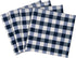 Buffalo Check Dinner Table Napkins, 4 Pack, Navy - 17" x 17" - Premium Quality Plaid Cloth Napkins are Durable, Wrinkle-Resistant, Stain Repellent...