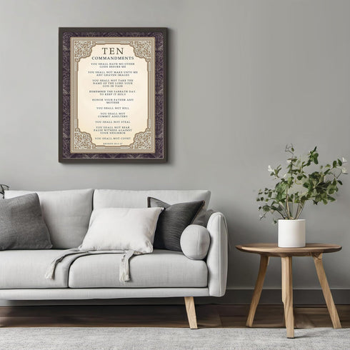 Posterizer 1 pcs-Religious Bible Verse -Ten Commandments-Religious Posters-Gifts for Christians-Decor for Home & Office- UNFRAMED Wall Art...