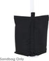 Sunnydaze Polyester Sandbag Canopy Weights - Fillable Canopy Anchors - Easy to Attach - Set of 4 - Black...