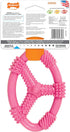 Nylabone Spin Tug & Play Pink Puppy Chew Toy for Teething - Puppy Supplies - Peanut Butter Flavor, Medium/Wolf (1 Count)...