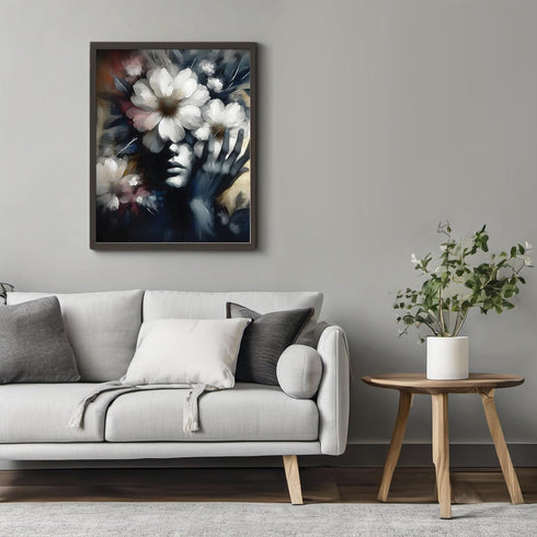 Posterizer 1 pcs-abstract modern floral African womans decor-Afro-American Art Collection-Inspirational Women's Art-Gifts for Women-Living Room Be...