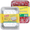 Glad Disposable Aluminum All-Purpose Pans in Red & White Snowflake Holiday Pattern, 2ct with Lids | Printed Durable Foil Steam Pans | 12.5 x 10.2 ...