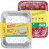 Glad Disposable Aluminum All-Purpose Pans in Red & White Snowflake Holiday Pattern, 2ct with Lids | Printed Durable Foil Steam Pans | 12.5 x 10.2 ...