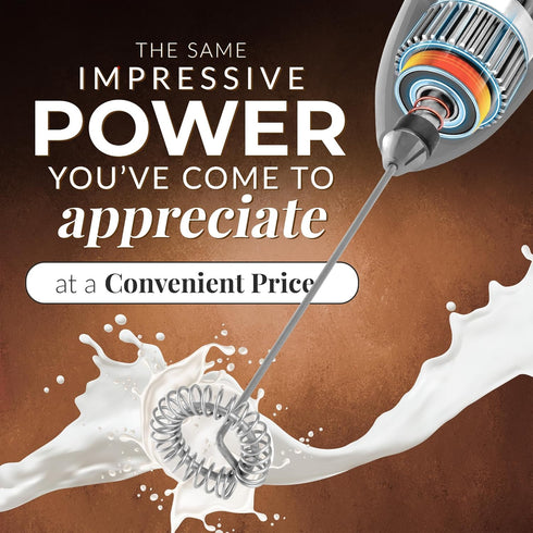 Zulay Kitchen Duracell Powered Milk Frother Handheld Foam Maker - Whisk Drink Mixer for Coffee, Latte, Matcha, Cappuccino - Mini Foamer by Milk Bo...
