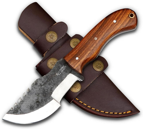 8.5 Inch Handmade High Carbon Steel Tracker Knife - Fixed Blade With Sheath -Full Tang Knife - Survival Knife - Hunting Knife - Tactical Knife for...