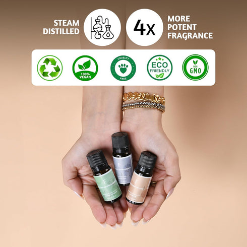 Folkulture Essential Oils for Diffuser for Home, Set of 6 Essential Oils Set, Essential Oils for Candle Making, Summer Essential Oils for Soap Mak...