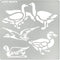 Aleks Melnyk No.477 Metal Stencil, Geese, Ducks, Poultry Farm, Birds, Animals, Canada Goose, Small Stencil, 1 PC, Template for Wood Burning, Engra...