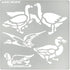 Aleks Melnyk No.477 Metal Stencil, Geese, Ducks, Poultry Farm, Birds, Animals, Canada Goose, Small Stencil, 1 PC, Template for Wood Burning, Engra...