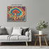 Posterizer 1 pcs- psychedelic funky hippie colorful rainbow mushrooms 2-Abstract & Modern Art-Fantasy & Fiction Art- Living Room Bedroom Decor- un...