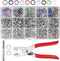 CHEPULA Craftsmanship DIY 200 Sets Metal Snaps Buttons with Fastener Pliers Press Tool Kit for Sewing and Crafting (10 Colors,9.5mm) (Hollow)...