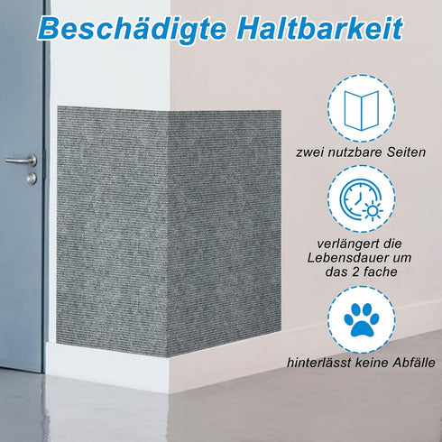 2 Pcs Cat Scratch Mats 24”x16”, Trimmable Cat Scratching Post Carpet Cover Self-Adhesive Cat Floor Scratching Pad Rug?Cat Scratcher for Tree Steps...