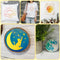 Sun Moon Stencils for Painting on Wood Wall Crafts Reusable Clound Moon Sunrise Cat Stencil Art Paint on Wall Canvas Pattern Paint Stencils for Ca...