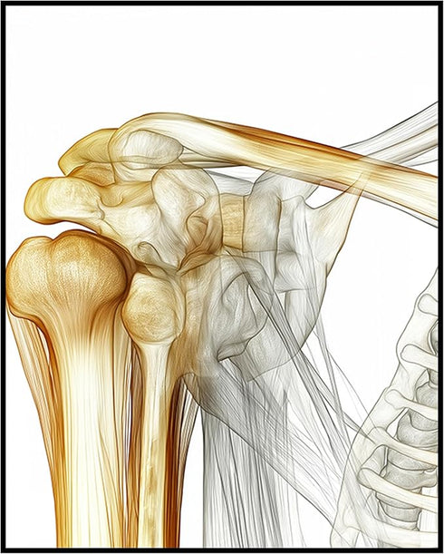 Posterizer 1 pcs-artistic illustration of the human shoulder joint 2-Teachers & Classrooms-Abstract & Modern Art-School and classroom art- unframe...
