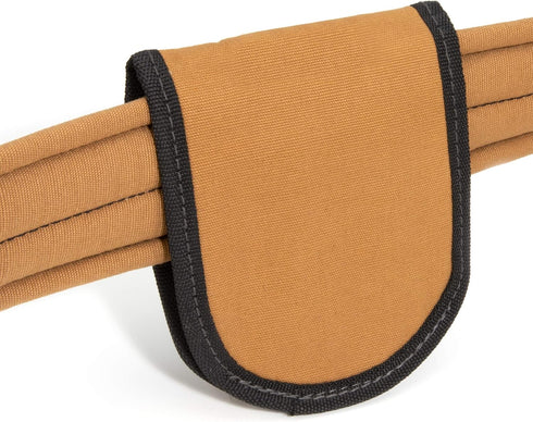 Dickies 2-Compartment Hammer Holder for Tool and Work Belts, Durable Canvas, Includes Tool Loop and Pocket, Fits up to 4.5-inch Belts, Tan/Grey...
