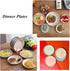 Wheat Straw Plates Lightweight Unbreakable Dinner Dishes Plates Set Dishwasher & Microwave Safe (Large 4 Pack 8')...