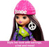 Barbie Extra Mini Minis Doll with Brunette Hair, Alien Sweater Dress & Peace Sign-Themed Accessories & Stand, 3.25-inch...
