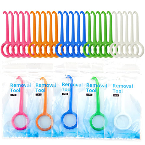 DLENP 25PCS Aligner Remover Tool, 5 Colors Clear Aligner Removal Tool for Invisalign Removable Retainers, Aligners,Braces Removal Kit...