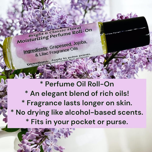 Urban ReLeaf Lilac Perfume Oil Roll-On. Classic Floral Scent, Fresh Romantic Bouquet. Long Lasting Fragrance Oil, Moisturizing Jojoba & Alcohol-Fr...