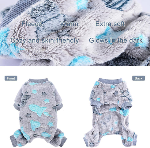 Small Dog Pajamas Dog Pajamas for Small Dogs, Glow in Dark Tie Dye Unicorn Dog Sweater, Super Soft Velvet Material Chihuahua Yorkie Tiny Dog Cloth...