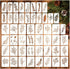 Leaf Stencils for Crafts Small Leaves and and Branches Paint Plant Stencil for Painting On Wood Wall Card Making, Tiny Nature Vine Herb Essential ...