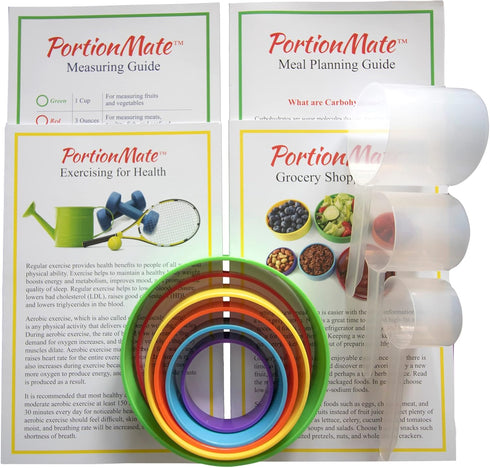 Plus - The Ultimate Bariatric Meal Prep Food Ring Set with Instructive Booklet Guides - Now Portion Control is Fast, Affordable and Accurate, (PMP...