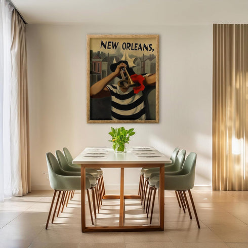 Posterizer 1 pcs-vibrant lively poster-New Orleans vintage music scene 1-Adventure Wall Art-Musical Art Collection-Gift for Men Women Entrepreneur...