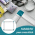 2 Pack Square Embroidery Hoops, Plastic Cross Stitch Snap Frames, Universal Clip Frame Sets for Embroidery, DIY Sewing Tools for Cross Stitching Q...